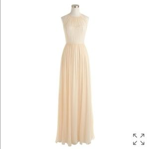 J.Crew Megan long dress in silk chiffon